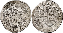 Enrique IV (1454-1474). Burgos. Real de anagrama. (Imperatrix E4:28.5) (AB. 708.2). Bella. Rara así. 3,28 g. EBC.