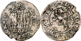 Enrique IV (1454-1474). Medina de Rioseco. Maravedí. (Imperatrix E4:20.71, mismo ejemplar) (AB. 801 var). Muy rara. 1,49 g. BC+.