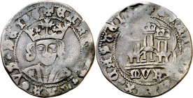 Enrique IV (1454-1474). Murcia. Cuartillo. (Imperatrix E4:14.129, mismo ejemplar) (AB. 751 var). Muy rara. 2,77 g. MBC-.
