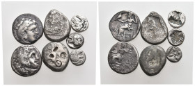 7 GREEK SILVER COIN LOT
See picture. No return.

113