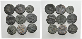 9 GREEK BRONZE COIN LOT
See picture. No return.

136