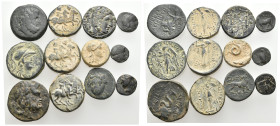 12 GREEK BRONZE COIN LOT
See picture. No return.

158