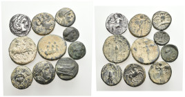 10 GREEK SILVER/BRONZE COIN LOT
See picture. No return.

159