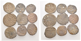 9 MEDIEVAL BRONZE COIN LOT
See picture. No return.

223
