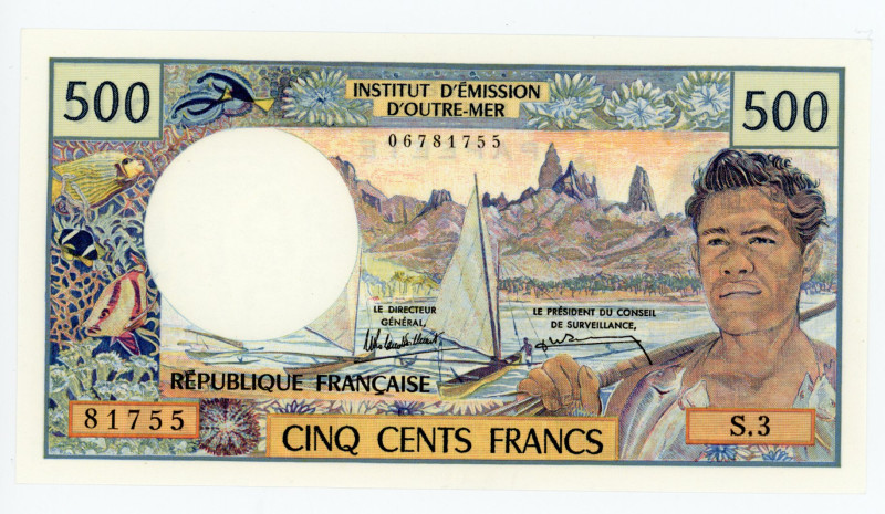 New Caledonia 500 Francs 1985 (ND)
P# 60e, N# 214052; # S.3 81755; UNC