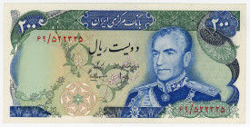 Iran 200 Rials 1974 - 1979 (ND)
P# 103, N# 211020; # 522325; XF+