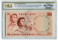 Israel 50 Lirot 1960 JE 5720 PCGS 64 PPQ
P# 33d, N# 203880; # 605242 2/z; UNC