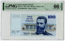 Israel 100 Lirot 1973 JE 5733 PMG 66EPQ
P# 41, N# 205514; # 6368054463