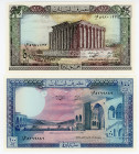 Lebanon 50 - 100 Livres 1988
P# 65, 66, UNC