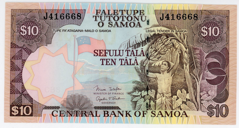 Samoa 10 Tala 2005 (ND)
P# 34b, N# 216173; # J416668; UNC