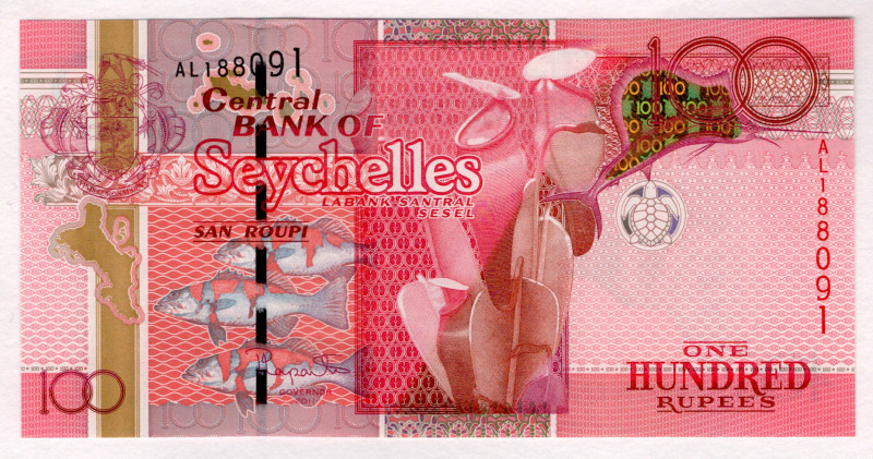 Seychelles 100 Rupees 2011
P# 44a, N# 215129; # AL188091; UNC