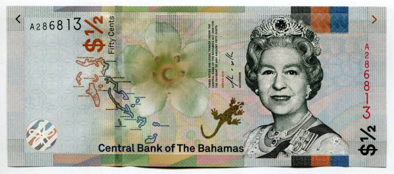 Bahamas 1/2 Dollar 2019
P# 76Aa, N# 201541; # A286813; With Original Folder; BU...