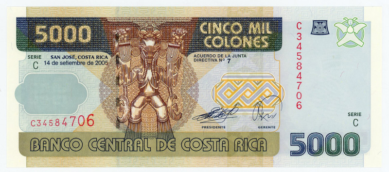 Costa Rica 5000 Colones 2005
P# 268Ab, N# 224560