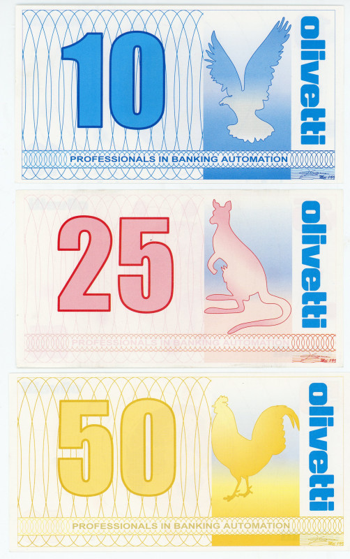 Italy Test Banknotes 10 - 25 - 50 - 100 - 250 - 1000 1990 th (ND)
Advertising B...