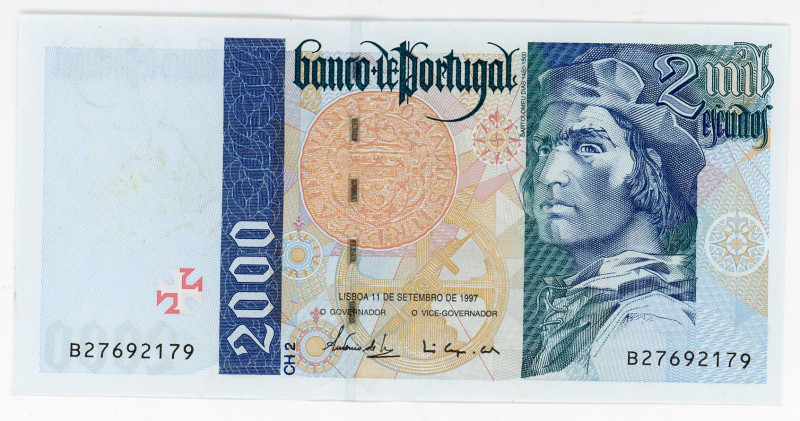 Portugal 2000 Escudos 1997
P# 189c, N# 202082; # B27692179; UNC