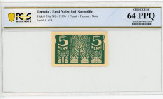 Estonia 5 Penni 1919 (ND) PCGS 64PPQ
P# 39a, N# 288111
