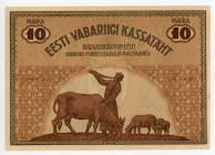 Estonia 10 Marka 1919
P# 46b, # 00462606; AUNC-