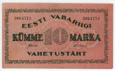 Estonia 10 Marka 1922
P# 53a, N# 297832; # 3064773; VF