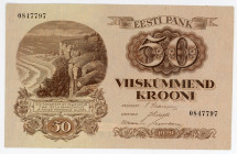 Estonia 50 Krooni 1929
P# 65, N# 226622; # 0847797; AUNC, Tear
