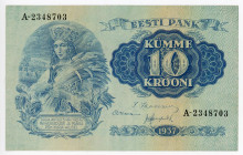 Estonia 10 Krooni 1937
P# 67a, N# 208745; # A-2348703; UNC