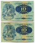 Estonia 2 x 10 Krooni 1937
P# 67a, N# 208745; VF