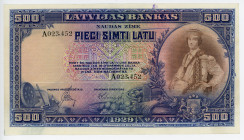 Latvia 500 Latu 1929
P# 19a, N# 299997; # A023452; XF-AUNC