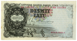 Latvia 10 Latu 1938
P# 29b, N# 204088; # BD 155761; XF