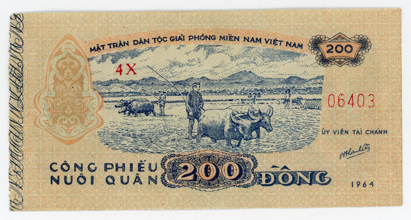 Vietnam Bond 200 Dong 1964
#4X 06403; XF