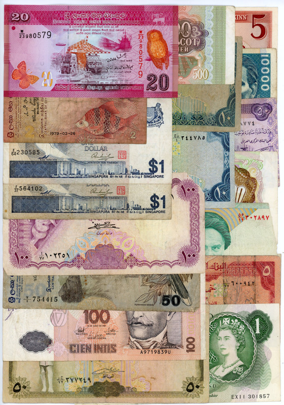 World Lot of 30 Banknotes 20 -th Century
Various Countries, Denominations, Date...