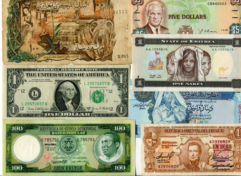 World Lot of 12 Banknotes 1939 - 1997
Various Countries, Denominations, Dates &...