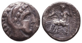 MACEDONIAN KINGDOM. Alexander III the Great (336-323 BC). AR drachm
Reference:

Condition: Very Fine

Weight: 3.1 gr
Diameter: 15.6 mm