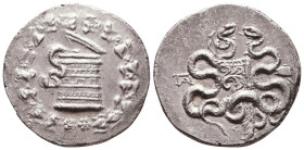 Mysia, Pergamon AR Cistophoric Tetradrachm. Circa 166-67 BC. 
Reference:

Condition: Very Fine

Weight: 12.5 gr
Diameter: 28.7 mm