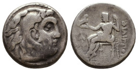 MACEDONIAN KINGDOM. Alexander III the Great (336-323 BC). AR drachm
Reference:

Condition: Very Fine

Weight: 4.2 gr
Diameter: 16.7 mm