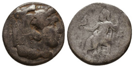 MACEDONIAN KINGDOM. Alexander III the Great (336-323 BC). AR drachm
Reference:

Condition: Very Fine

Weight: 3.8 gr
Diameter: 17.3 mm