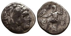 MACEDONIAN KINGDOM. Alexander III the Great (336-323 BC). AR drachm
Reference:

Condition: Very Fine

Weight: 4 gr
Diameter: 18.3 mm