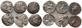 Lot of 6 MACEDONIAN KINGDOM. Alexander III the Great (336-323 BC). AR 
Reference:

Condition: Very Fine

Weight: 22.1 gr
Diameter: 17 mm lot