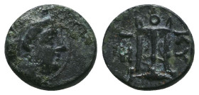 Greek Coins. 4th - 3rd century B.C. AE
Reference:

Condition: Very Fine

Weight: 1.4 gr
Diameter: 11.8 mm
