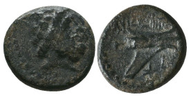 Greek Coins. 4th - 3rd century B.C. AE
Reference:

Condition: Very Fine

Weight: 2.9 gr
Diameter: 14.8 mm