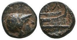 Greek Coins. 4th - 3rd century B.C. AE
Reference:

Condition: Very Fine

Weight: 3.5 gr
Diameter: 13.2 mm