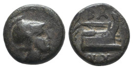 Greek Coins. 4th - 3rd century B.C. AE
Reference:

Condition: Very Fine

Weight: 1.8 gr
Diameter: 11.2 mm