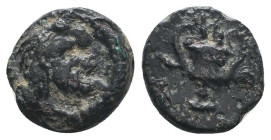 Greek Coins. 4th - 3rd century B.C. AE
Reference:

Condition: Very Fine

Weight: 1 gr
Diameter: 10.5 mm
