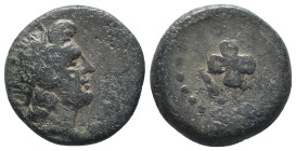 Greek Coins. 4th - 3rd century B.C. AE
Reference:

Condition: Very Fine

Weight: 4.2 gr
Diameter: 18.4 mm