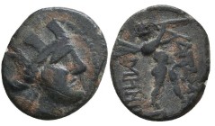 Greek Coins. 4th - 3rd century B.C. AE
Reference:

Condition: Very Fine

Weight: 1.5 gr
Diameter: 12 mm