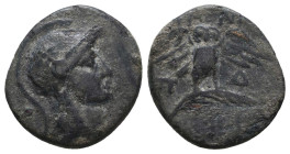 Greek Coins. 4th - 3rd century B.C. AE
Reference:

Condition: Very Fine

Weight: 2.7 gr
Diameter: 17.2 mm