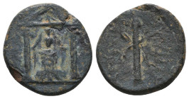 Greek Coins. 4th - 3rd century B.C. AE
Reference:

Condition: Very Fine

Weight: 3.5 gr
Diameter: 16.7 mm