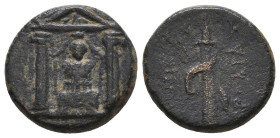 Greek Coins. 4th - 3rd century B.C. AE
Reference:

Condition: Very Fine

Weight: 4 gr
Diameter: 16.3 mm