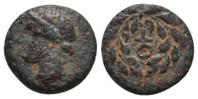 Greek Coins. 4th - 3rd century B.C. AE
Reference:

Condition: Very Fine

Weight: 2.2 gr
Diameter: 13 mm