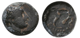 Greek Coins. 4th - 3rd century B.C. AE
Reference:

Condition: Very Fine

Weight: 1.5 gr
Diameter: 10.5 mm