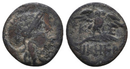 Greek Coins. 4th - 3rd century B.C. AE
Reference:

Condition: Very Fine

Weight: 1.8 gr
Diameter: 15 mm