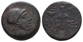 Greek Coins. 4th - 3rd century B.C. AE
Reference:

Condition: Very Fine

Weight: 7.6 gr
Diameter: 19.3 mm